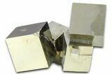Shiny, Natural Pyrite Cube Cluster - Navajun, Spain #361807-1